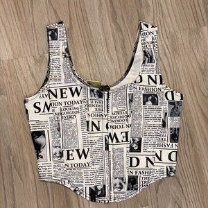 Corset Top Newspaper SZM